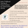 Early Childhood Training of Trainer Institute for Authorization in Trauma