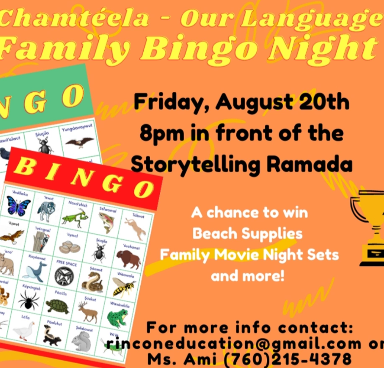 Chamteela - Our Language (Family Bingo Night)